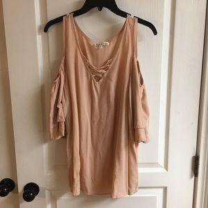Love More Cold Shoulder Blouse